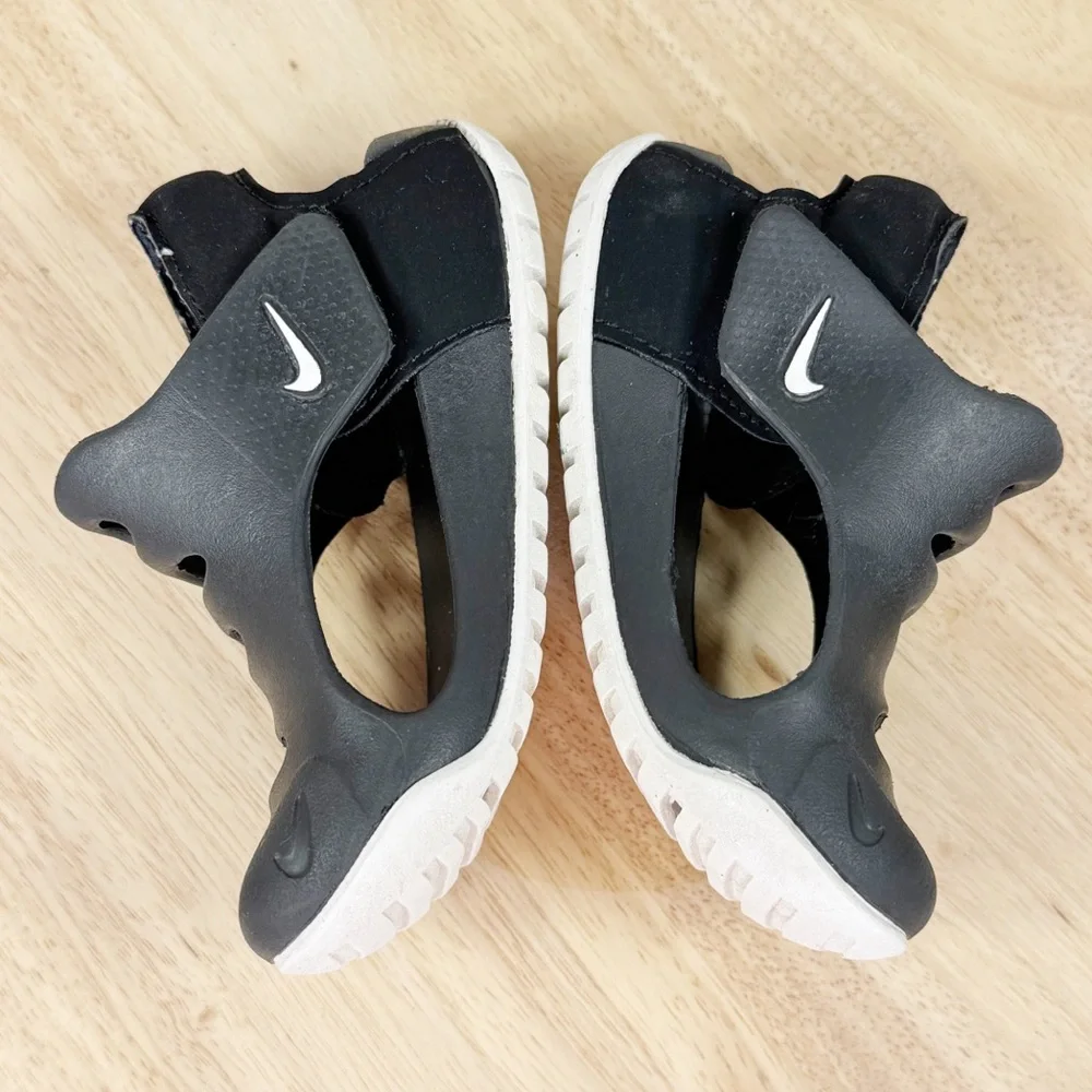 Nike‎ Sunray Project 3 Rubber Sandals Black White Toddler 8